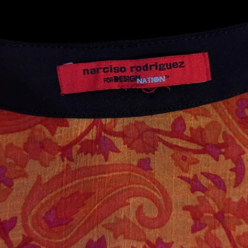 Narciso Rodriguez for Design Nation Bright Paisley Dress sz M - Picture 5 of 6